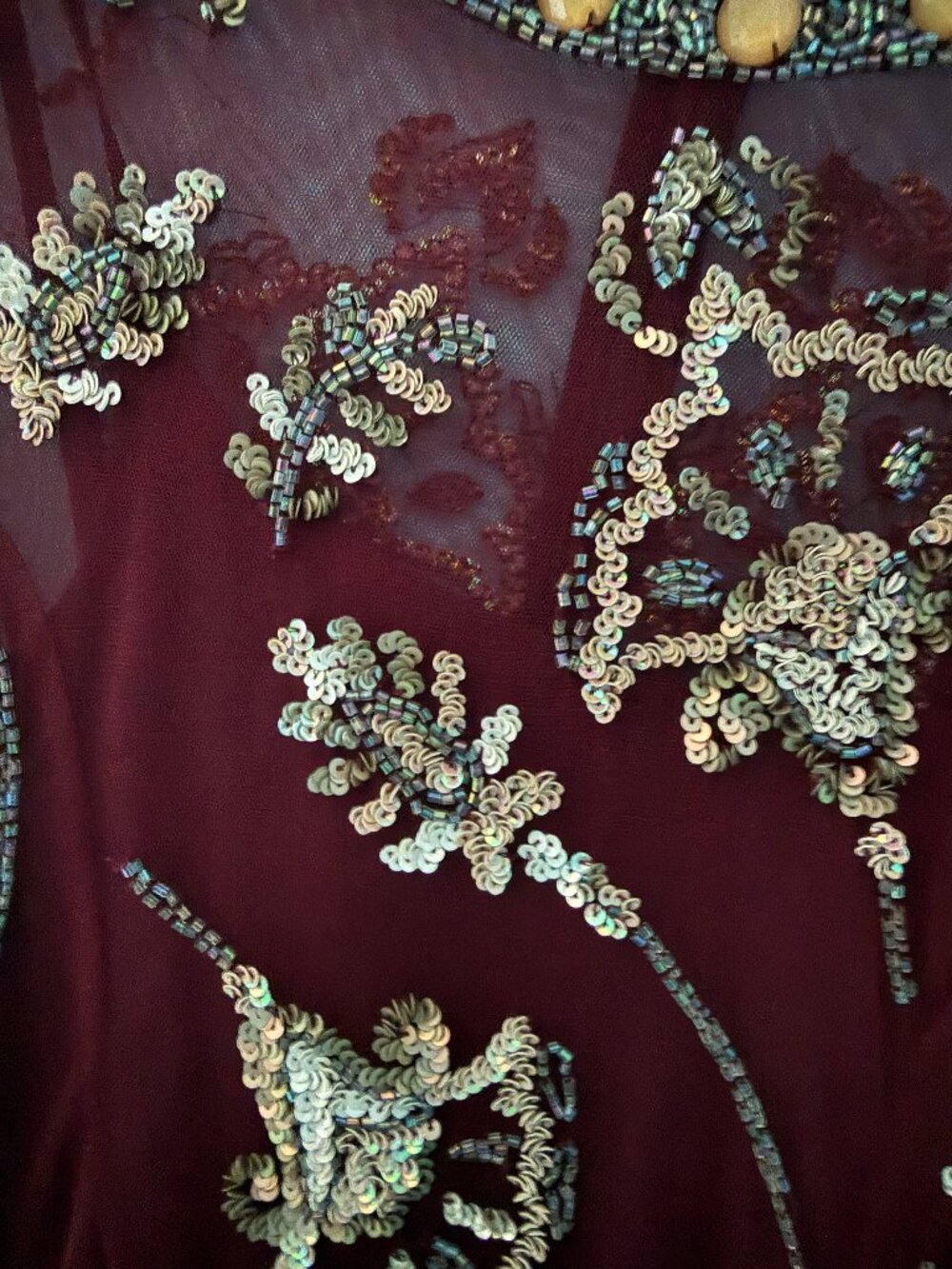 Needle & Thread Embellished Burgundy Dress - Picture 3 of 6